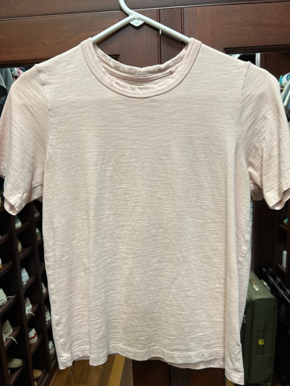 Faherty XS Sunwashed Slub Tee in Pale Pink